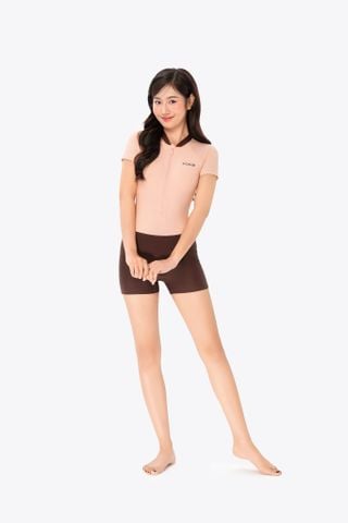  Đồ bơi nữ SOBIE liền thân tay ngắn kín đáo Floral 