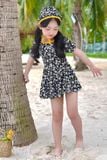 Đồ bơi một mảnh trẻ em kèm mũ chống nắng Cúc Hoạ Mi