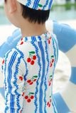  Đồ bơi liền thân em bé kèm mũ chống nắng Cherry 