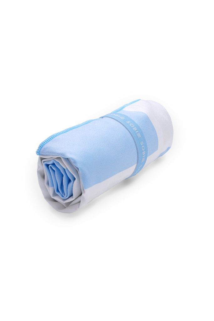 Khăn bơi Microfiber Caro Blue 70x140, ảnh 4