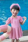  Đầm bơi một mảnh bé gái kèm mũ chống nắng Hoa Bé Xinh 