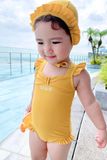  Đồ bơi một mảnh bé gái kèm mũ chống nắng Mặt Trời Nhỏ 