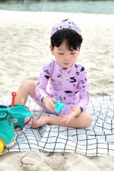 Đồ bơi liền thân BABY kèm mũ chống nắng Cá Nghịch Ngợm 3
