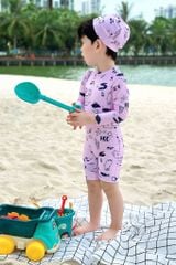 Đồ bơi liền thân BABY kèm mũ chống nắng Cá Nghịch Ngợm 5