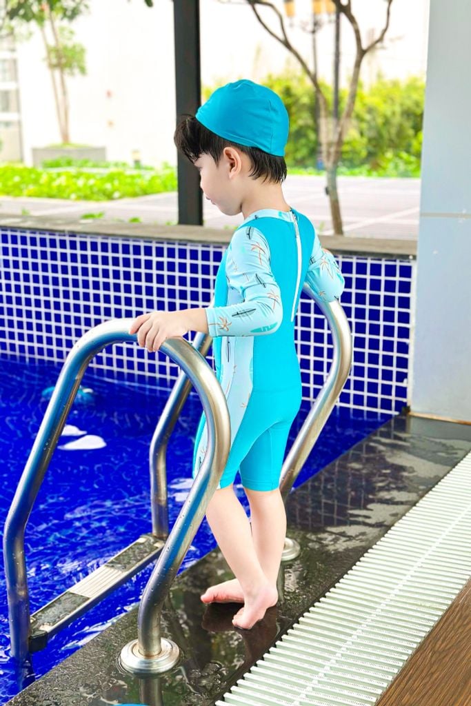 Đồ bơi liền thân BABY kèm mũ chống nắng Dừa Biển Nhỏ, ảnh 3