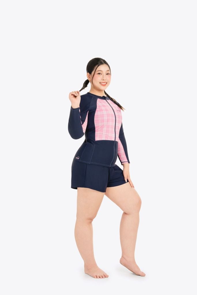 Áo bơi nữ SOBIE tay dài chống nắng Chubby Willow, ảnh 4