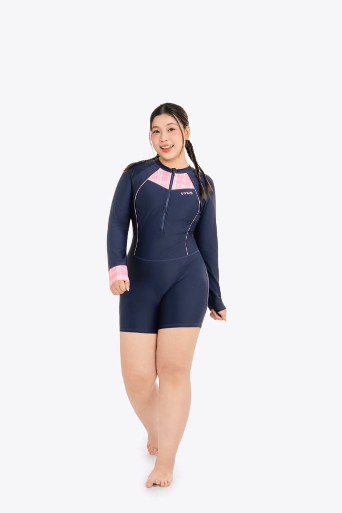 Đồ bơi nữ SOBIE liền thân tay dài chống nắng Chubby Lynn, ảnh 2