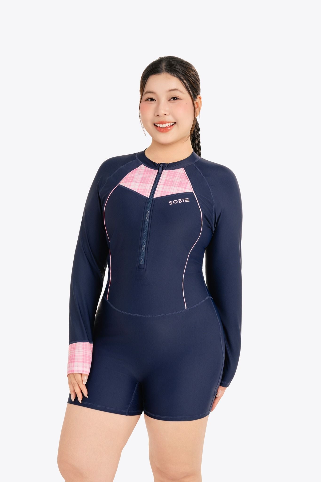 Đồ bơi nữ SOBIE liền thân tay dài chống nắng Chubby Lynn