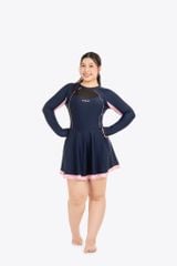 Đồ bơi nữ SOBIE liền thân váy tay dài chống nắng Chubby Sunny 2