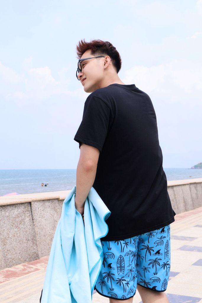 Áo thun đi biển Unisex Sobie Classic Deep Black, ảnh 6