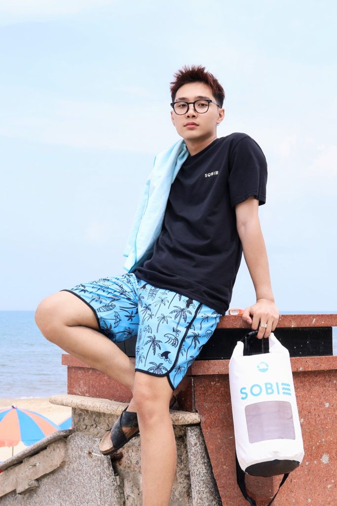 Áo thun đi biển Unisex Sobie Classic Deep Black, ảnh 3
