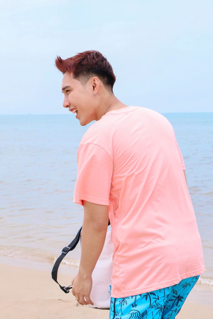 Áo thun đi biển Unisex Sobie Classic Coroal Pink, ảnh 9