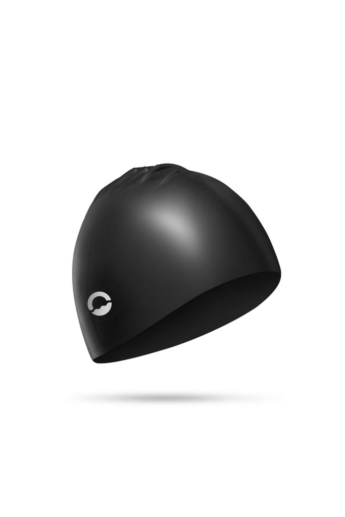Nón bơi silicone cao cấp SOBIE Black - White S15, ảnh 4