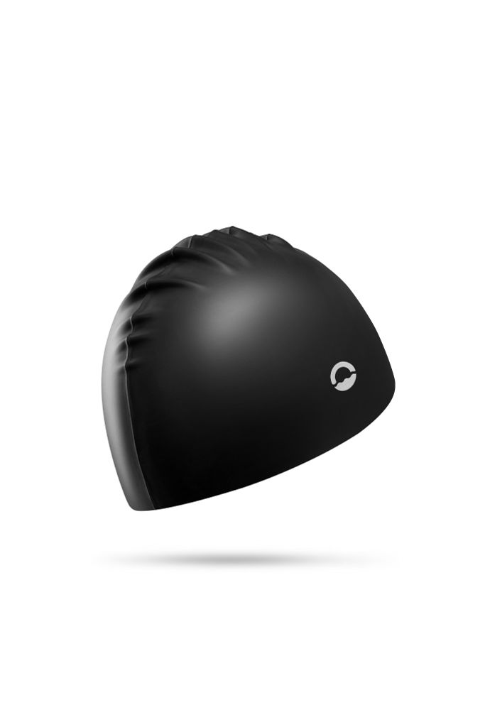 Nón bơi silicone cao cấp SOBIE Black - White S15, ảnh 2