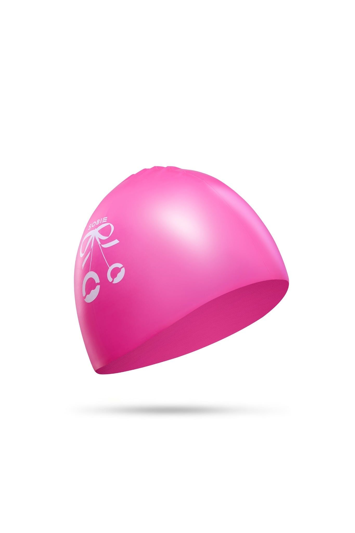 Nón bơi trẻ em sIlicon cao cấp SOBIE Ribbon Pink S23