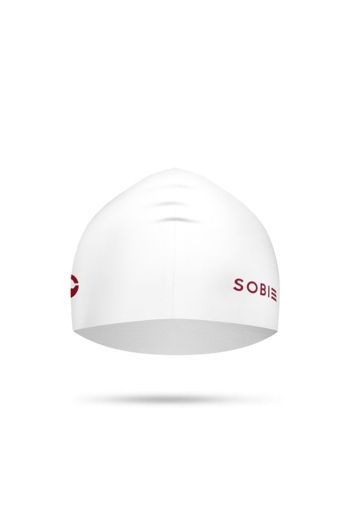 Nón bơi nữ silicone cao cấp dành cho tóc dài SOBIE White S18, ảnh 3