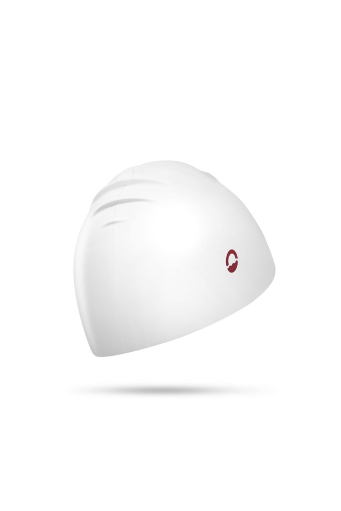Nón bơi nữ silicone cao cấp dành cho tóc dài SOBIE White S18, ảnh 2