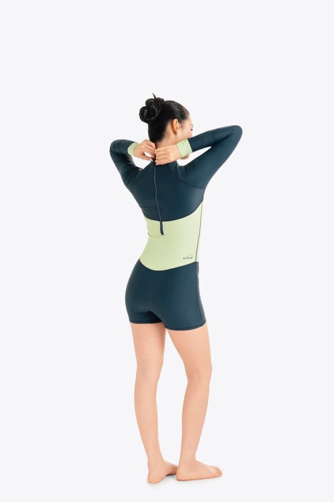 Đồ bơi nữ SOBIE liền thân tay dài chống nắng Sea Horse — 5
