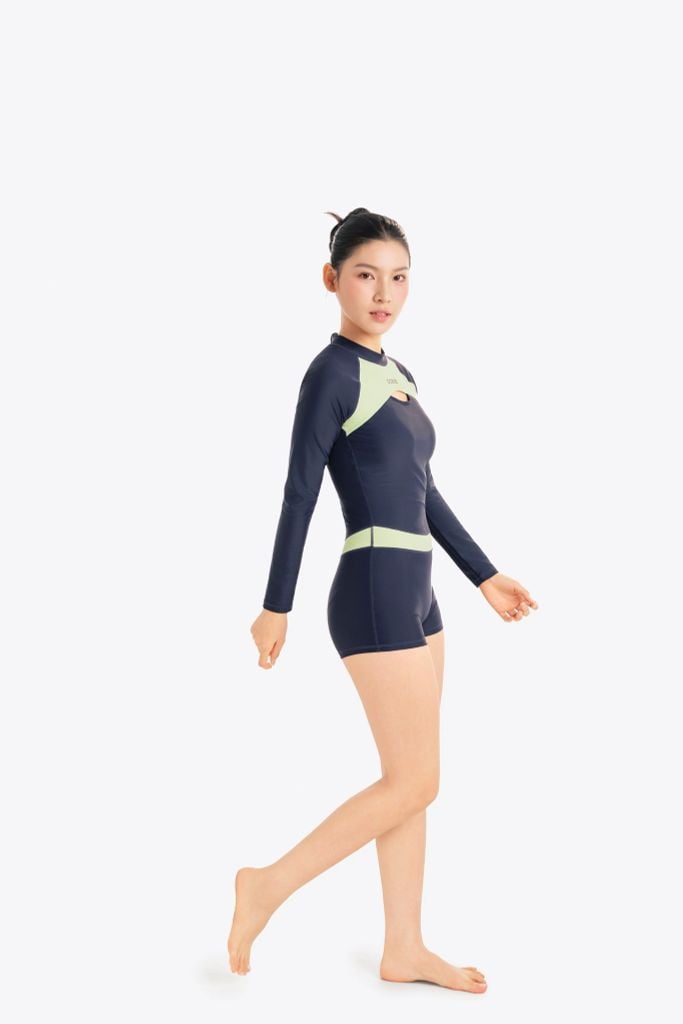 Đồ bơi nữ SOBIE liền thân tay dài chống nắng Sea Shell, ảnh 4