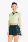 Áo bơi nữ SOBIE Croptop tay dài Sea Kailani