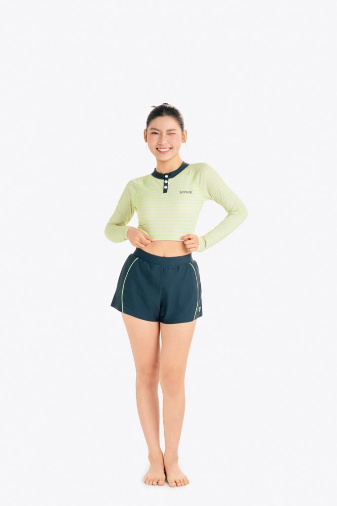 Áo bơi nữ SOBIE Croptop tay dài Sea Kailani — 2