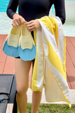 Khăn bơi Microfiber Yellow Stripe 70x140 7