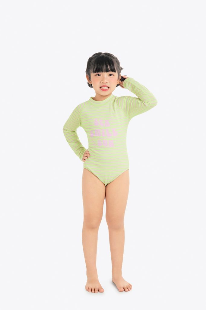 Đồ bơi bé gái SOBIE liền thân tay dài Sea Perla, ảnh 2