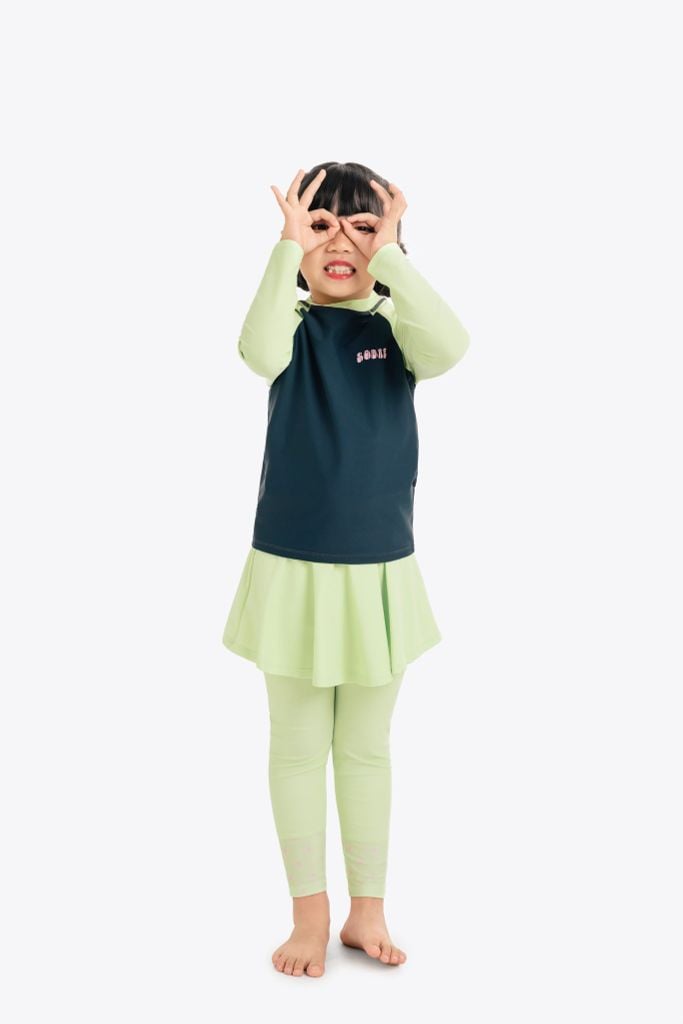 Áo bơi bé gái SOBIE tay dài kín đáo Sea Finn — 2