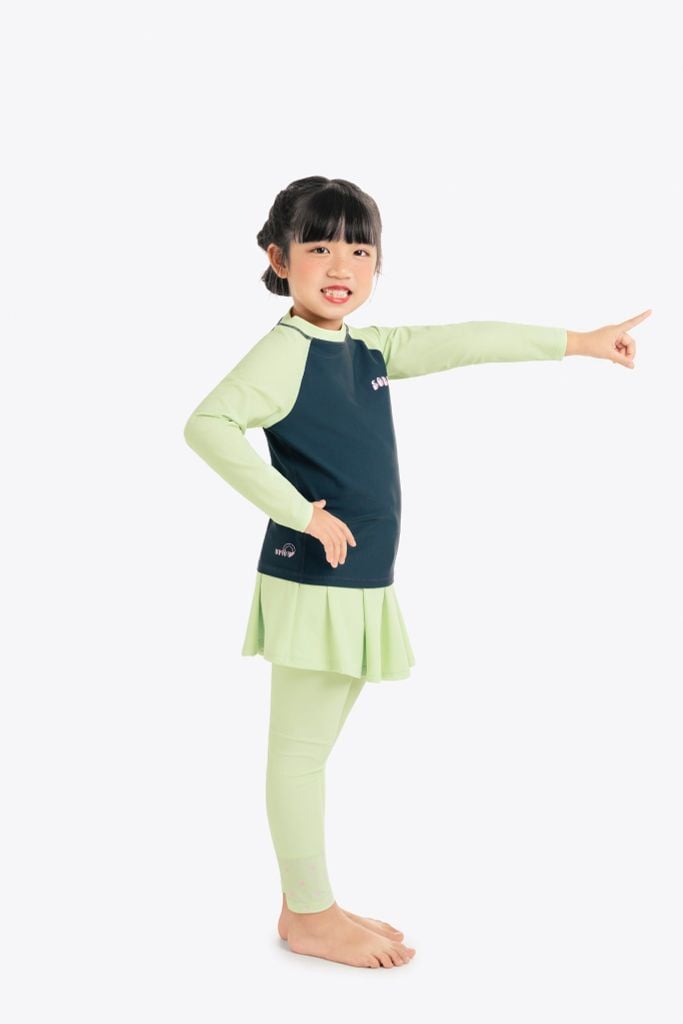 Áo bơi bé gái SOBIE tay dài kín đáo Sea Finn — 4