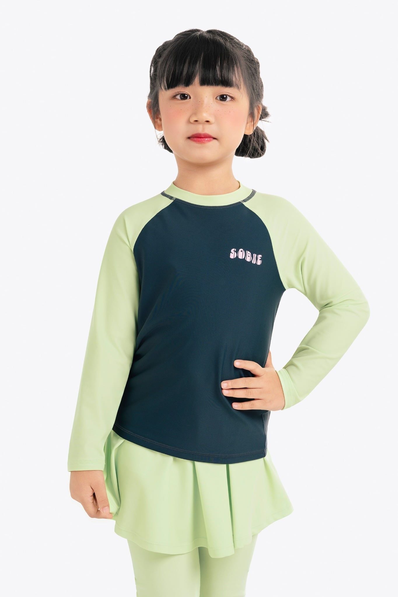 Áo bơi bé gái SOBIE tay dài kín đáo Sea Finn