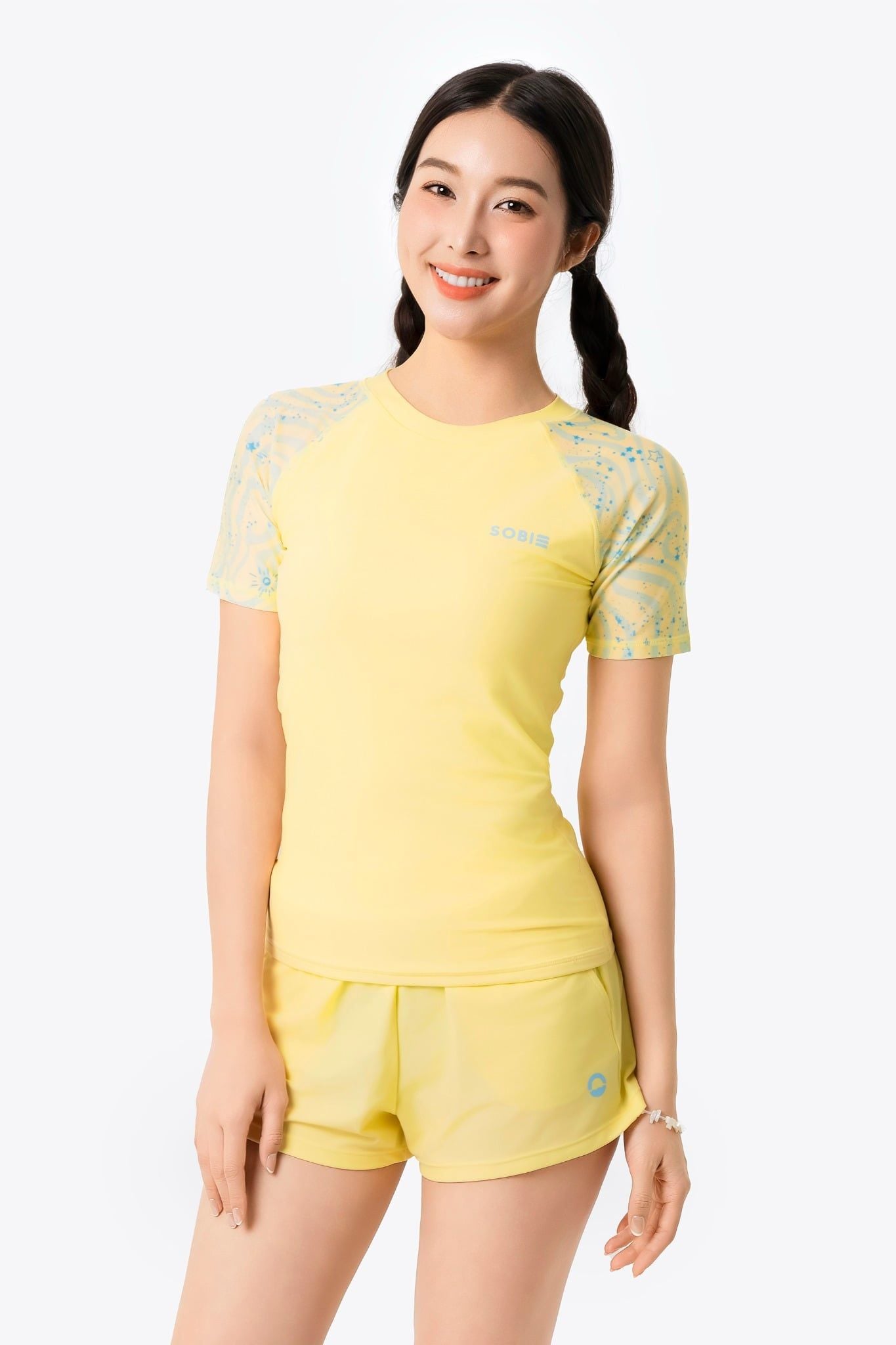 Áo bơi nữ tay ngắn Gorgeous Celeste