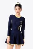 Đồ bơi nữ liền thân váy tay dài khoá kéo kín đáo và chống nắng Gorgeous Orion 1