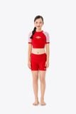  Áo bơi bé gái SOBIE croptop tay ngắn Sibling Ruby 