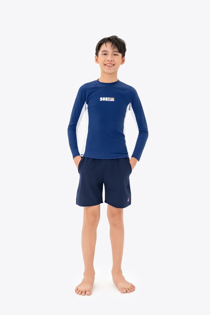 Áo bơi bé trai SOBIE tay dài kín đáo chống nắng Sibling Atticus — 2