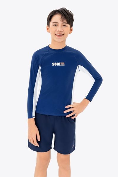  Áo bơi bé trai SOBIE tay dài kín đáo chống nắng Sibling Atticus 