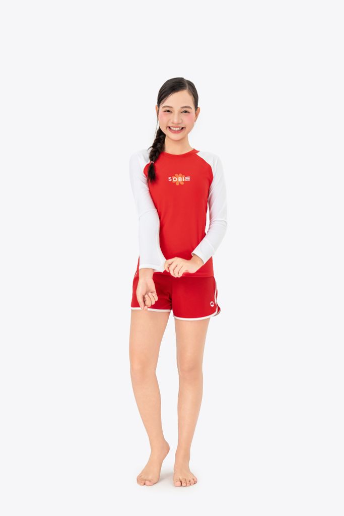 Áo bơi Teen SOBIE tay dài kín đáo chống nắng Sibling Lillian, ảnh 2