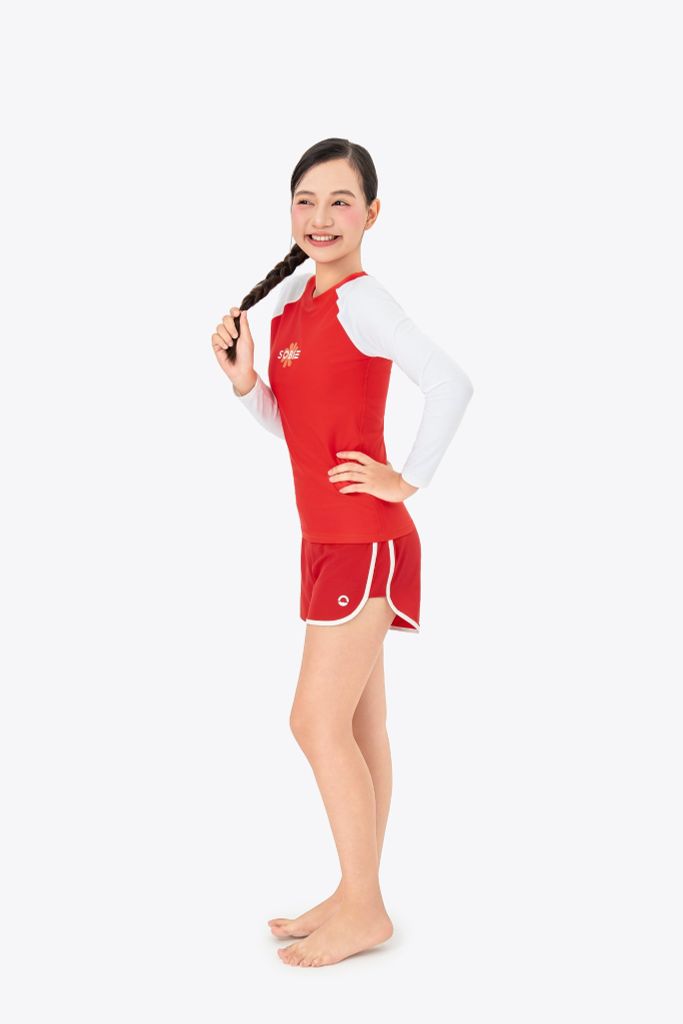 Áo bơi Teen SOBIE tay dài kín đáo chống nắng Sibling Lillian, ảnh 3