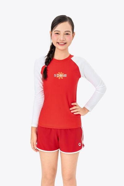  Áo bơi bé gái SOBIE tay dài kín đáo chống nắng Sibling Lillian 