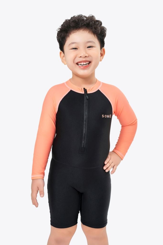 Đồ bơi trẻ em liền thân tay dài Bé Cá Cam