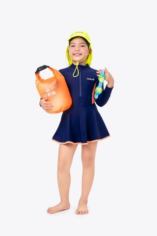  Đồ bơi trẻ em liền thân váy bé gái Cá Nhỏ Nhảy 