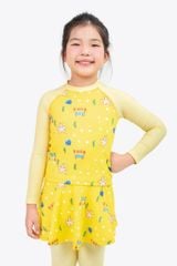 Đồ bơi trẻ em tay dài liền thân váy bé gái Bạn Cua Nhỏ 1