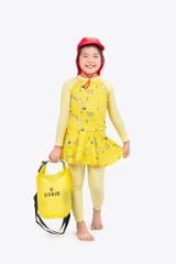 Đồ bơi trẻ em tay dài liền thân váy bé gái Bạn Cua Nhỏ 5
