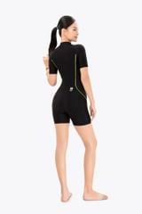 Đồ bơi nữ liền thân chuyên tập luyện Sotek™ Line half-body suit Green 6