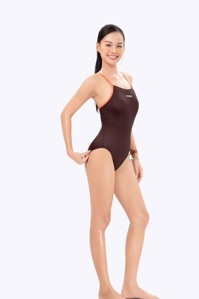 Đồ bơi nữ liền thân chuyên tập luyện Sotek™ Swimming X Back suit Orange, ảnh 4