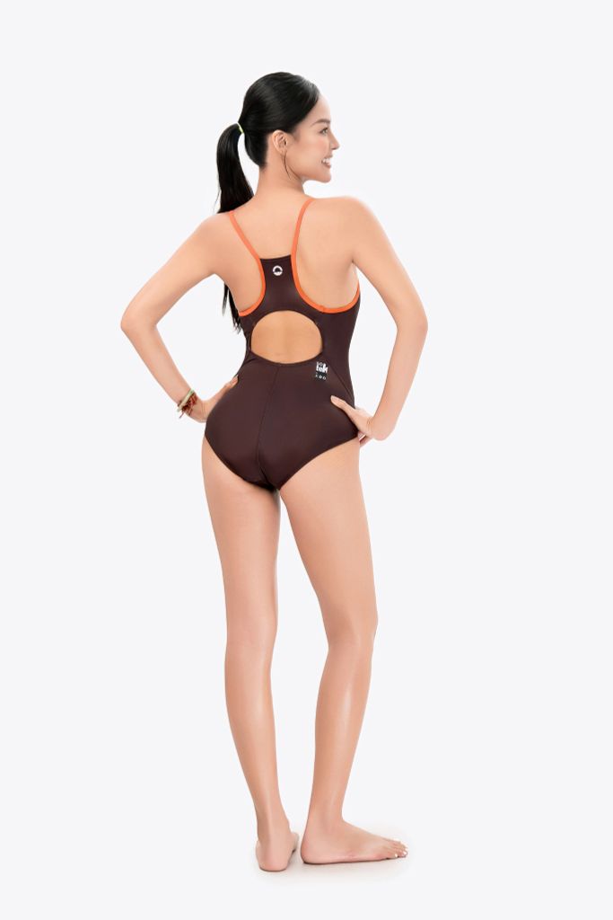 Đồ bơi nữ liền thân chuyên tập luyện Sotek™ Swimming X Back suit Orange, ảnh 5