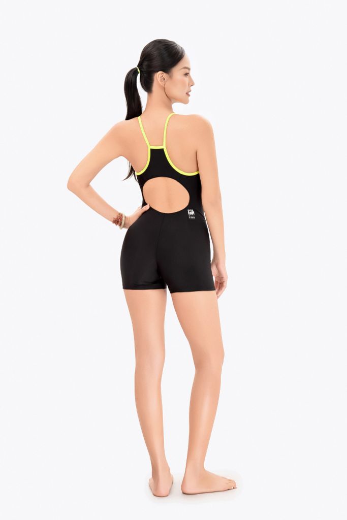Đồ bơi nữ liền thân chuyên tập luyện Sotek™ Swimming Line Chest suit Green — 6