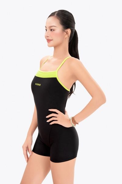  Đồ bơi nữ liền thân chuyên tập luyện Sotek™ Swimming Line Chest suit Green 