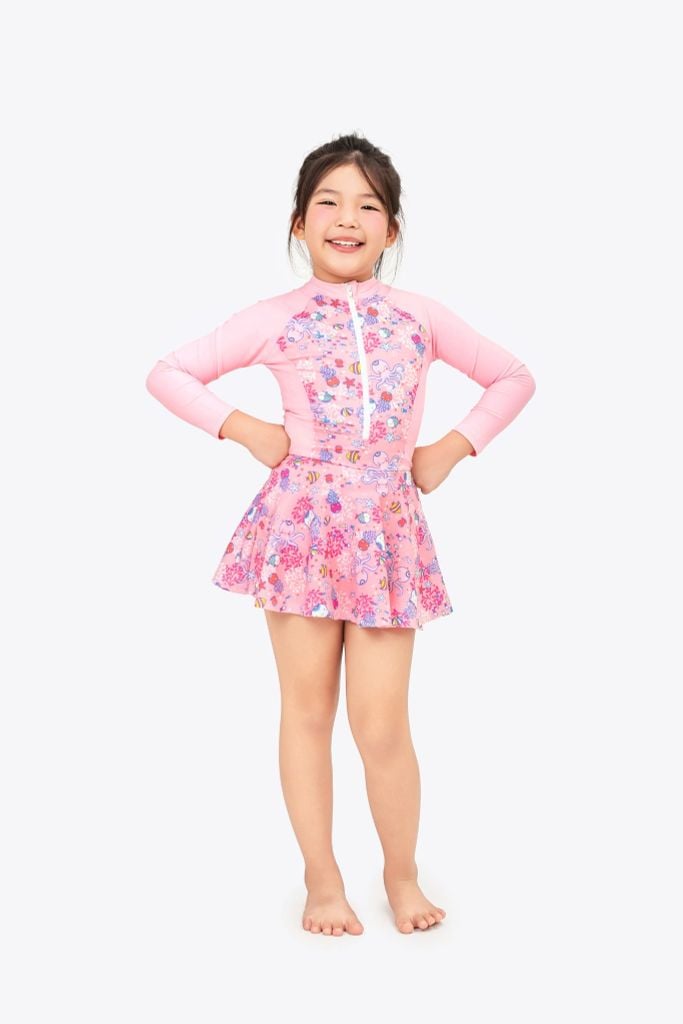 Đồ bơi trẻ em liền thân váy bé gái Công Chúa Biển — 2