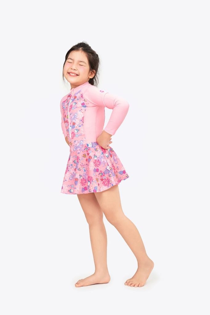 Đồ bơi trẻ em liền thân váy bé gái Công Chúa Biển — 3