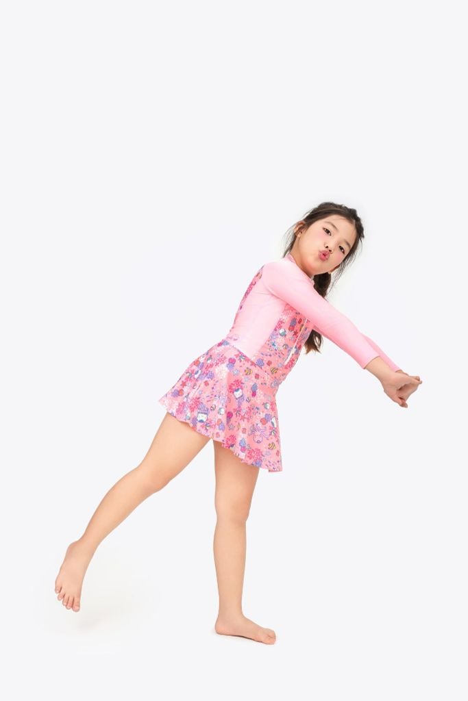 Đồ bơi trẻ em liền thân váy bé gái Công Chúa Biển — 4